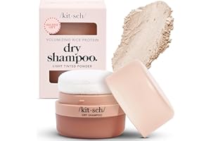 Kitsch Dry Shampoo Powder with Rice Protein for Women & Men - Unscented, Volumizing, No White Cast,Organic, Paraben Free, Non Aerosol for Oily and Light Hair, Travel Size | Ideal Gifts for Women - 8g