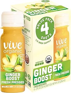Vive Organic Organic Ginger Boost Shot 4pk, 2 FZ