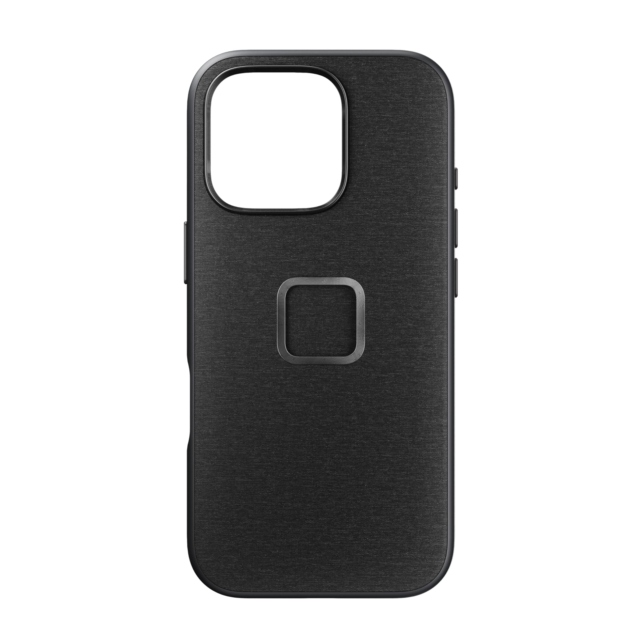 Peak Design Mobile Everyday Phone Case for iPhone 16 Pro, Charcoal, Slim Profile, Drop Protection, Weatherproof Fabric Shell, SlimLink Connects to Mobile Mounts & Gear