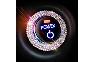 Blinglife Bling Car Accessories for Wowen,Car Engine Start Stop Button Cover, Shiny Crystal Rhinestone Cover Protection Ring(Colorful)