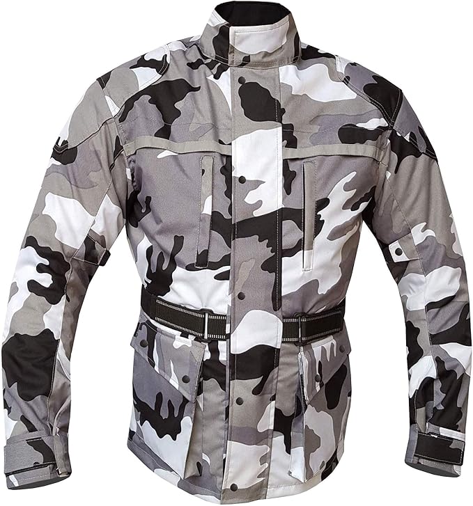 Warrior Gears® Camo Mens Motorcycle Jacket Camouflage Waterproof Breathable CE