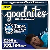 Goodnites Boys' Nighttime Underwear, Size XXL