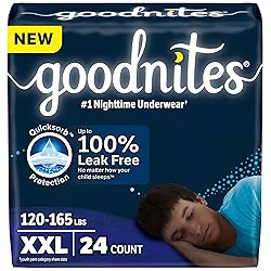 Goodnites Boys' Nighttime Underwear, Size XXL