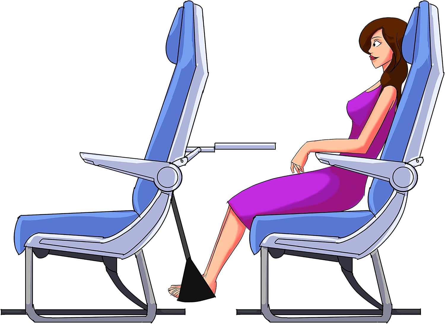 Sleepy Ride, Airplane Footrest Made with Premium Memory Foam, Airplane Travel Accessories - Image 4