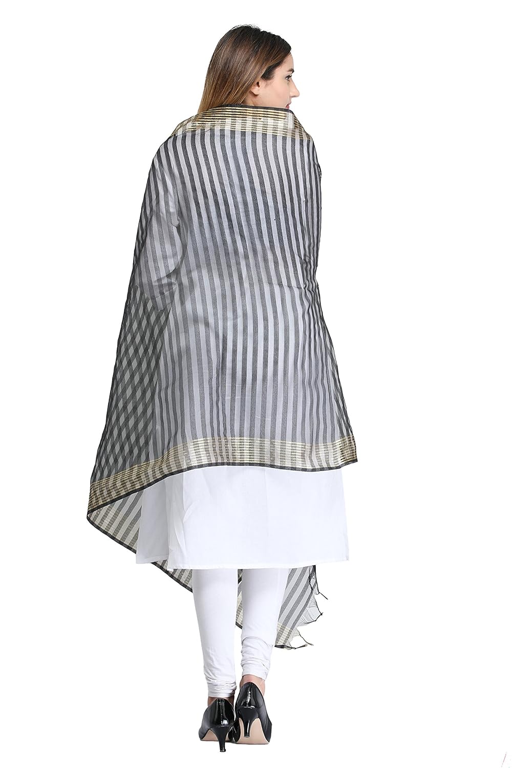 aksara chanderi striped dupatta
