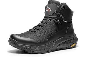 NORTIV 8 Men's Mid Waterproof Hiking Boots Outdoor Lightweight Breathable Trekking Camping Mountaineering Shoes HydroTrek