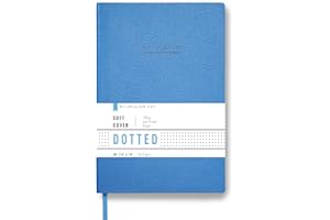 Minimalism Art, Soft Cover Notebook Journal, Composition B5 Size 7.6 X 10 inches, Blue, Dotted Grid Page, 192 Pages, Fine PU 