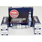NGK (6853) BPR9EIX Spark Plug - Pack of 4 | Replaces MZ602088 90793-20026 BY480-BPR9E 937 RN57YC. 40k-60k mileage rated.