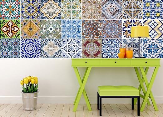 Tile Stickers Set Authentic Traditional Talavera Tiles Stickers