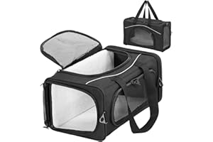 Petsfit Airline Approved Pet Carrier for Small Cats, 15x8x10 TSA Approved Carrier, with Removable Dual-Sided Padding (2-Way P