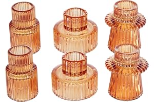 BEZURA Tealight Candle Holder, Taper Glass Candlestick Holders, Votive Candle Stick Candle Holder for Table Centerpiece Wedding Dinner