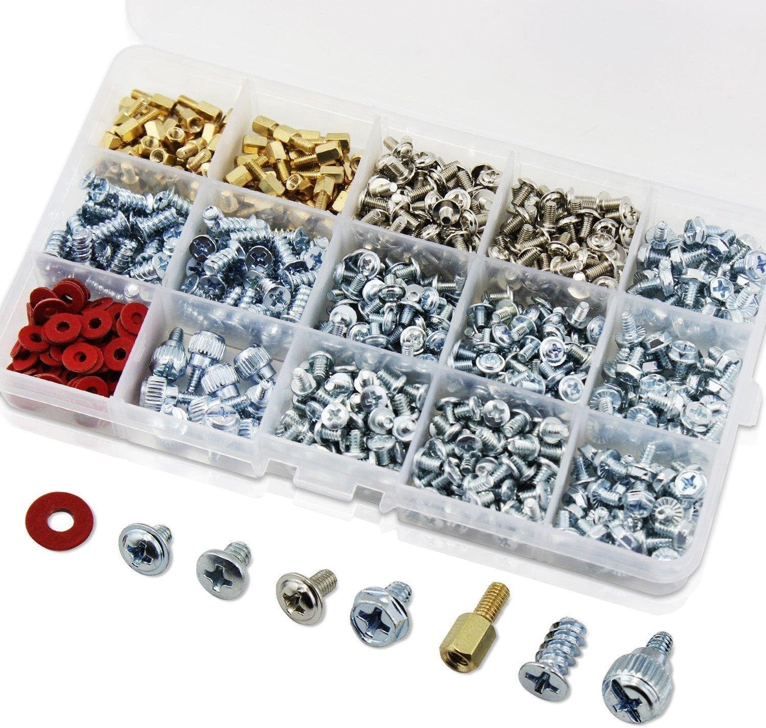 HSeaMall 620pcs Computer Screw DIY Repairing Philips Pan Head Screw ...