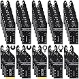 Bionso 55PCS Oscillating Tool Blades, Professional Universal Titanium Multi Tool Blades for Wood Plastics Metal, Oscillating