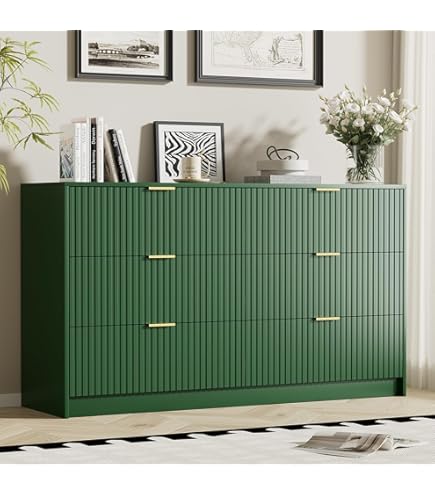 Amazon.com: Furniway Green Dresser for Bedroom, Modern Dresser with Gold  Metal Handles & Chests of Drawers for Bedroom, 15.7
