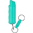 SABRE Defense Spray, 3-in-1 Formula Contains Max Strength Pepper Spray, CS Military Tear Gas & UV Marking Dye, Quick Release Key Ring for Easy Carry, Finger Grip for More Accurate Aim, 0.54 fl oz