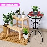 GEEZY Mosaic Garden Table - Poppies Design, 30.5cm Weatherproof Iron view 8