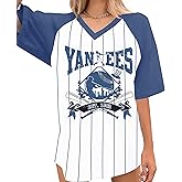 SWTJIC Baseball Shirt Women Game Day Raglan Jersey Baseball Team Fans Tshirt Oversized Sport Fan Support Tee Gifts