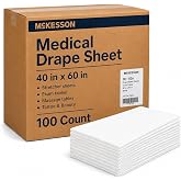 McKesson Drape Sheets Disposable Sheet for Bed, Exam, 40 x 60 in, 100 ct | Massage, Medical, 2-Ply Tissue, Latex-Free