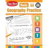 Evan-Moor Daily Geography Practice, Grade 5, Homeschooling and Classroom Resource Workbook, Reproducible Worksheets, Teaching Edition, USA, World, Continents, Oceans, Countries