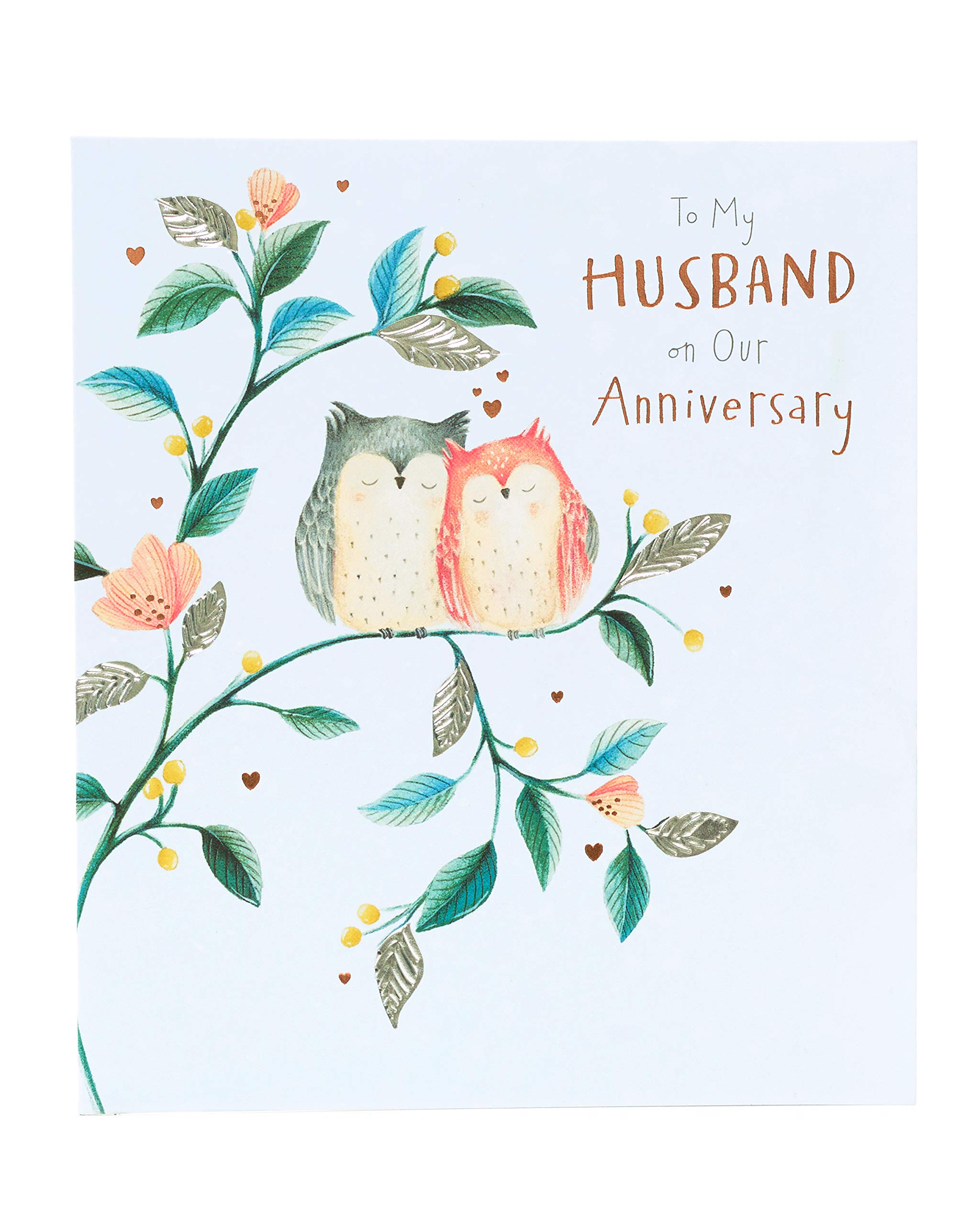 UK Greetings - To My Husband On Our Anniversary Greeting Card Foiled Greetings Cards