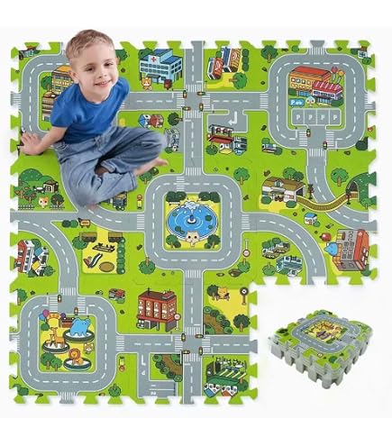 Tapis Puzzle Alphabet Pour Enfant - 26 Lettres En EVA - 32x32 Cm - Sac De Rangement - Dès 18 Mois - 8