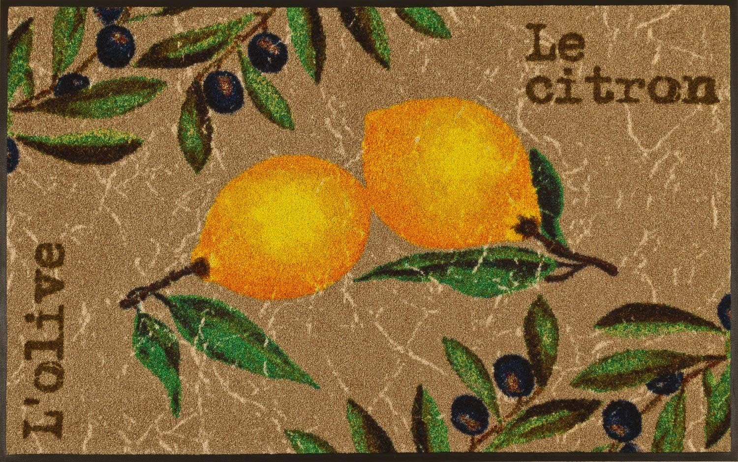 Wash Dry Door Mat, Lemon, multicolored, 75x120 cm, 75 x 120 cm (Rectangular)