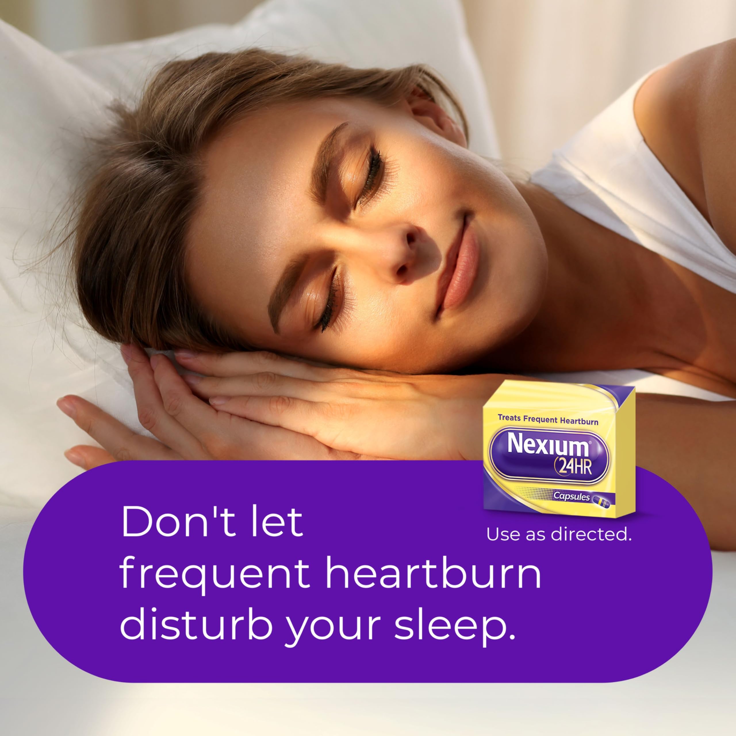 Nexium 24HR ClearMinis Acid Reducer Heartburn Relief Delayed Release Capsules For All-Day And All-Night Protection From Frequent Heartburn, Heartburn Medicine With Esomeprazole Magnesium - 42 Count