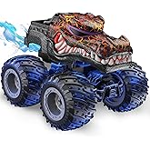 AUUGUU Remote Control Car, 2.4GHz Monster Trucks Toys with Light Spray, Birthday Gift for Kids 3 4 5 6 7 8, All Terrain RC Cars, Toddler Toys for Boys Girls 3+ Year Old (Crocodile)