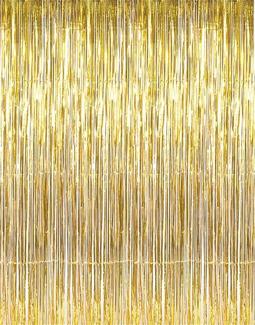 Amazon Com Asunflower 9 8ft Metallic Tinsel Gold Foil Fringe