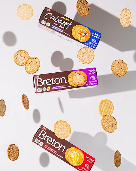 BRETON MULTIGRAIN CRACKERS, 7.3 OUNCE (PACK OF 3)