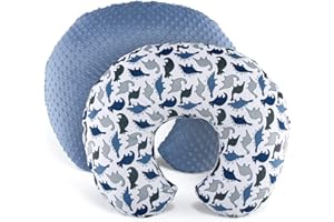 The Peanutshell Nursing Pillow Cover Set of 2 - Soft Newborn Nursing Baby Girl or Boy Pillow Covers, Supportive & Comfortable