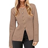 Ziesexy womens cardigan sweaters Long Sleeve Button Up Cardigan Lightweight Knit Business sweater Blazer Casual Fall Jackets