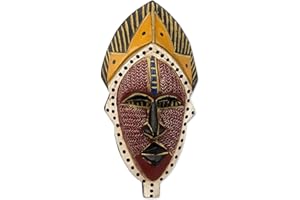 Novica Decorative Wood Ghanaian Mask, Multicolor 'Ayomide'