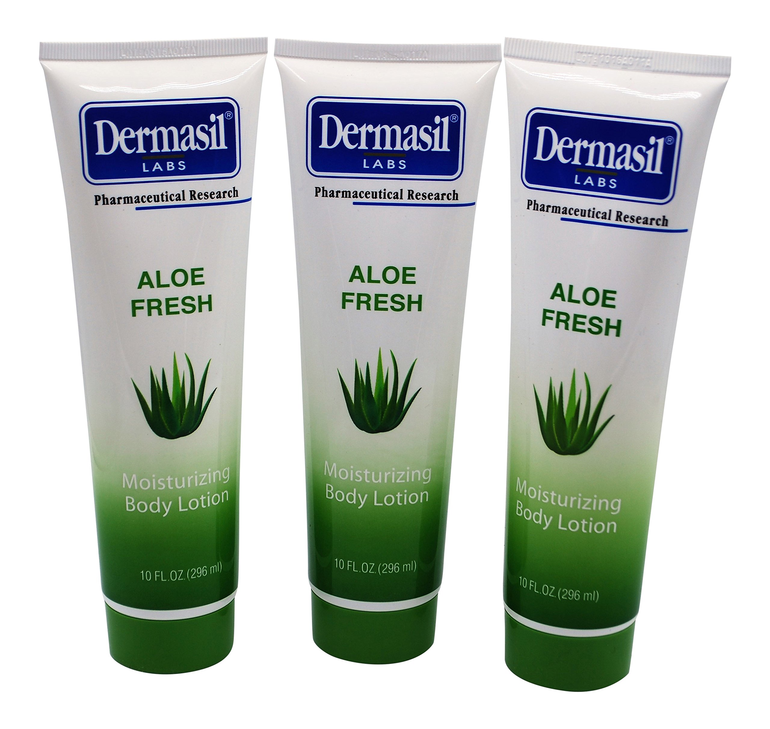 Dermasil Aloe Fresh Moisturizing Body Lotion, 10-oz. Tubes PACK OF 3 | Deep Hydration, Non-Greasy