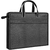 Enyuwlcm Oxford Zippered Document Bag with Handle File Tote Bag Pouch for Carrying Paper Files Books Filing Folder 1 Pack (H-Black)