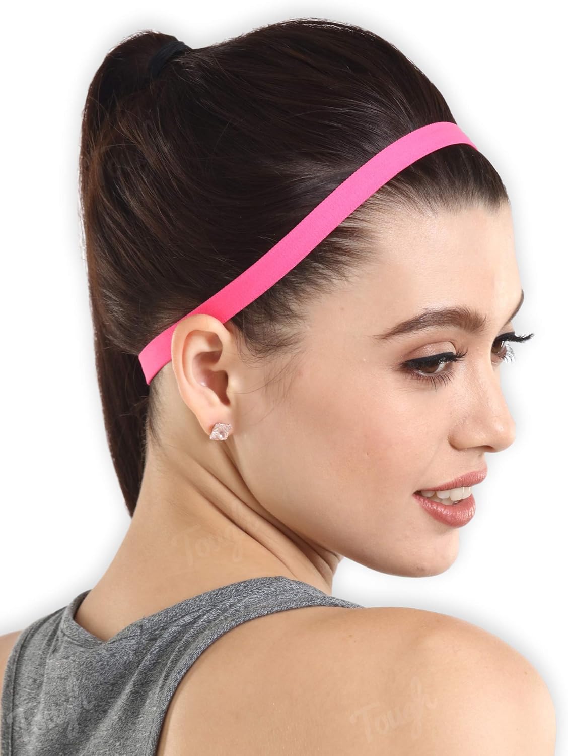 Elastic Thin Sports Headbands - 6 Pack Skinny Athletic Hair Bands for Men, Women, Boys & Girls - Non Slip Silicone Grip Hairband & Mini Sweat Band for Soccer, Workout, Running, Exercise, Volleyball : Clothing