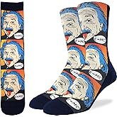 Good Luck Sock Men's Albert Einstein Socks, Adult