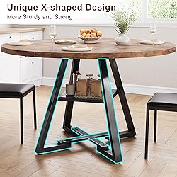 Jocoevol 51'' Round Dining Table for 6,Kitchen