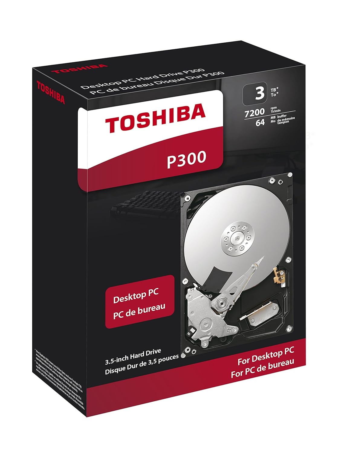 Toshiba P300 3TB HDD 3000GB Serial ATA Internal Hard Drive