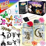 FunzBo Fairy Lantern Craft Kit for Kids - Arts and Crafts Jar Nightlight for Girls Age 6 7 8 9 10 Year Old Christmas Hallowee