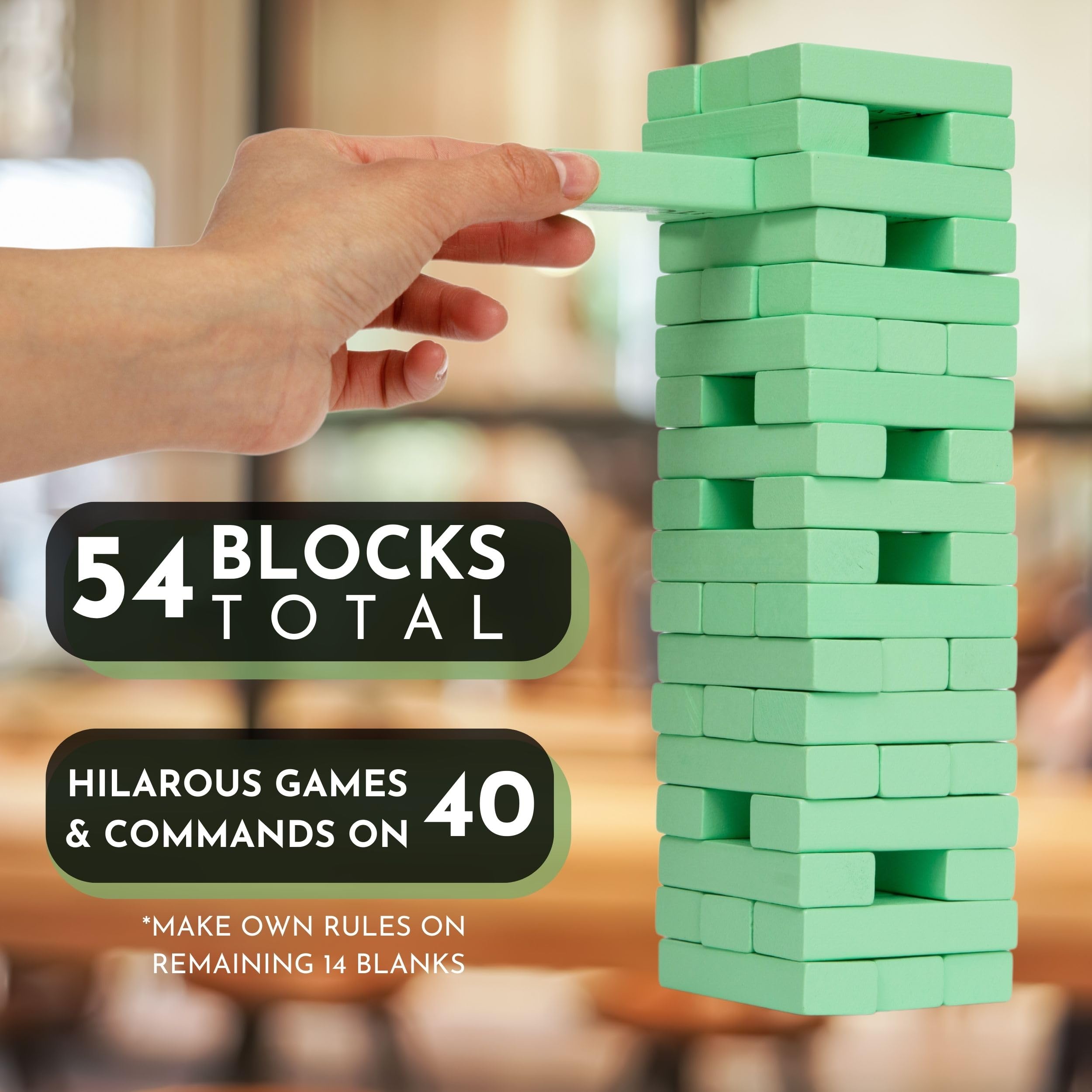 Outdoor Games For Kids GOTHINK Giant Tumble Tower Game - 54 Piece Jumbo ...