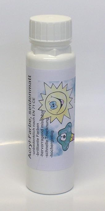 ACRYLFARBE, 300 g., WEISS weiß - seidenmatt - Malfarbe Künstlerfarbe