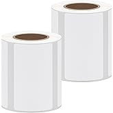 Hycodest Thermal Printing Paper Rolls 50x30 mm 200 pcs Fit Thermal Label Printer P50 (White, 2 Rolls)