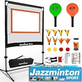 Jazzminton-Sport &ndash; The Original Paddle Game with Net for Indoors &amp; Outdoors &ndash; Active, Joint-Friendly Family Fun &ndash; Like Badminton, Pickleball &amp; Tennis with a Twist