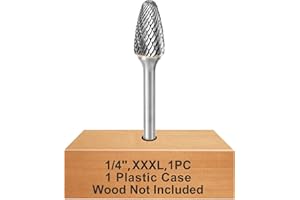 MARS-ROCK 1 Pc Head 1/2" Carbide Burr Set 1/4 Shank Die Grinder Bits Drill Bits Grinding Bits for Metal Rotary Tool Attachment Accessories Rasp Weld Wood Stone Deburring Compatible with Milwaukee Dewalt