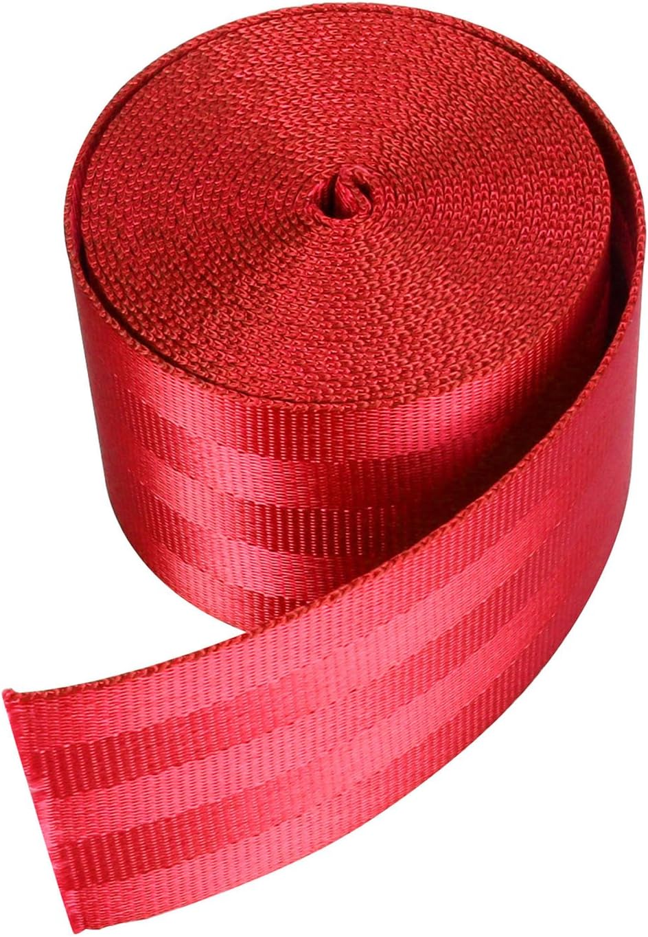 SeatBelt bing,Car Seat Belt bing Strap Repair 5 Panel 6000 lbs 1.9 inch x 12FT(Red