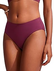 CRZ YOGA Bikini Bottoms for Women Mid Rise Full