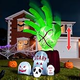 Garma 8.6 FT Halloween Inflatables Decirations Outdoor Animated Zombie Hand | Giant Animatronic Blow Ups Up and Down with Built-in LED Lights for Halloween Party Outdoor &amp; Indoor Yard Garden Lawn Decor