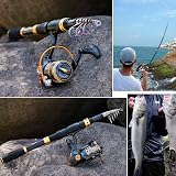 Sougayilang Carbon Fiber Telescopic Fishing Rod Reel Combo 1.8M Spinning view 7
