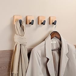 DELITON Towel Hooks Wall Mounted - Adhesive